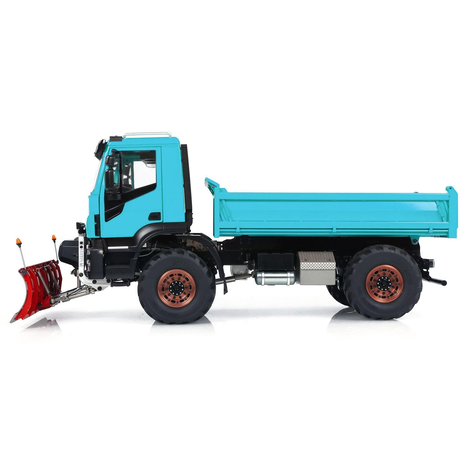 TOUCAN RC HOBBY 1:14 Camion benne hydraulique RC 4 x 4 en métal radiocommandée avec télécommande