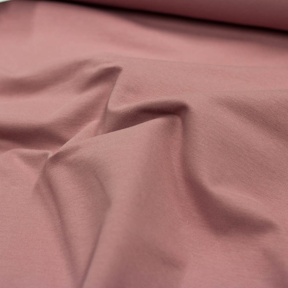 Brittschens Fabrics and Ingredients Fabric Summer Sweat French Terry Plain Fabric Sold by the Metre Maike by Swafing - antique pink