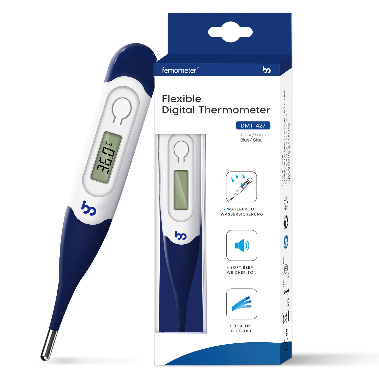 Buy Femometer Thermometer for Adults Digital Thermometers with Flexible