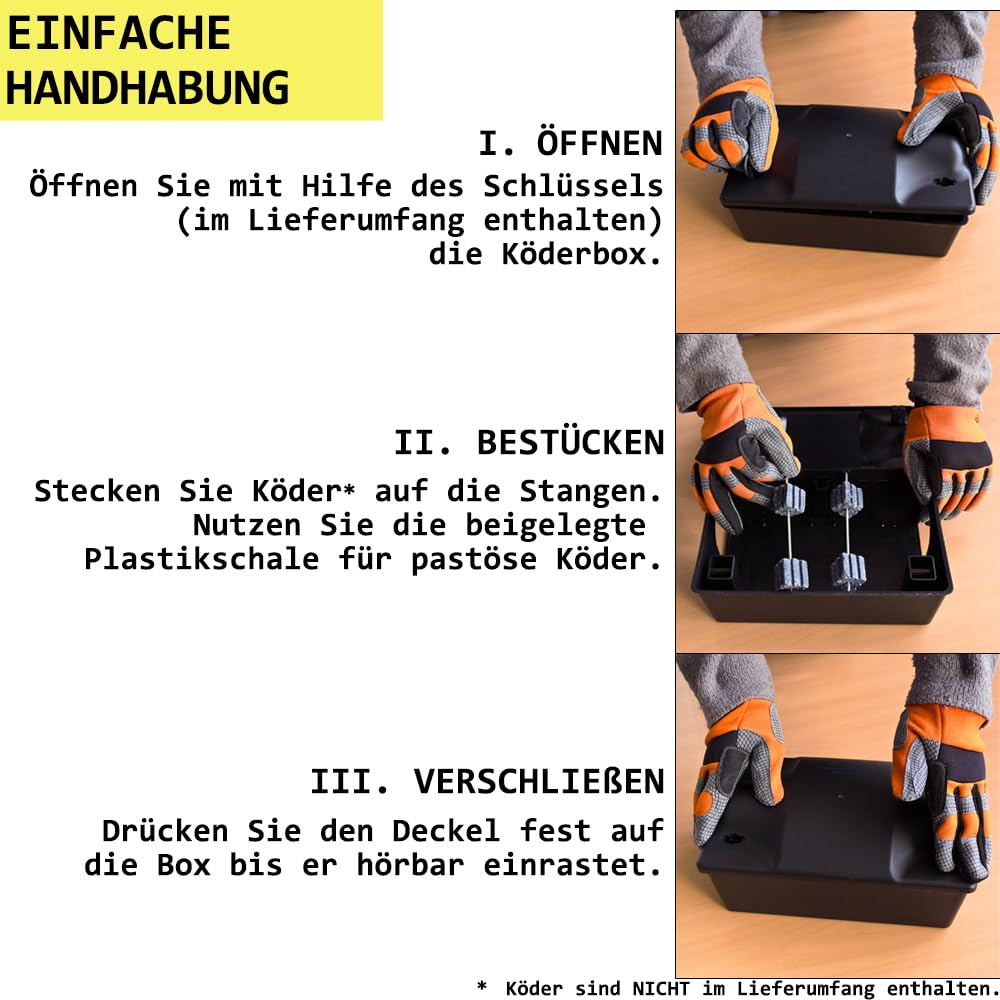 4x Trappole per Topi Ratto Scatola per Esche Regalo Controllo Petigi