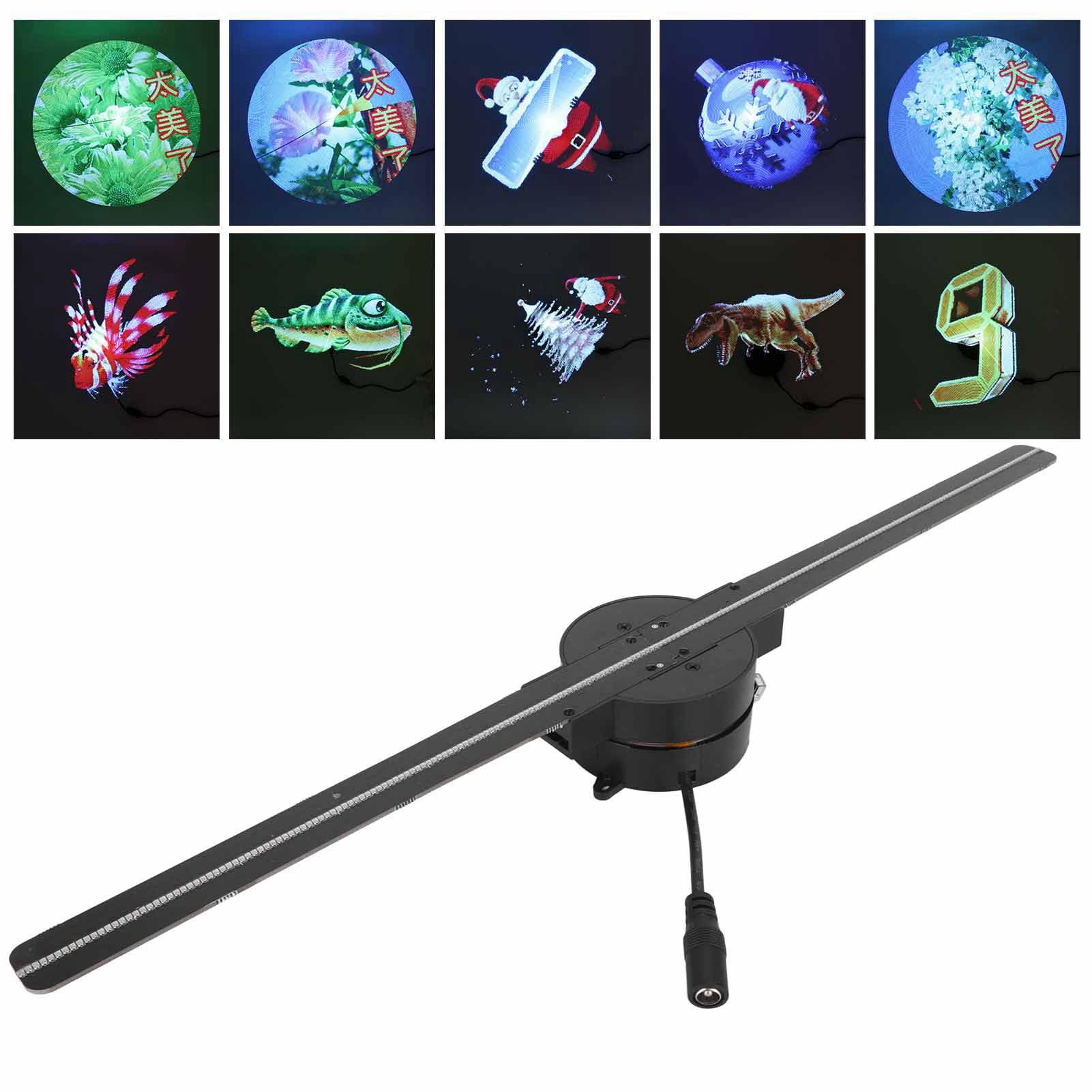 Ventilateur D'hologramme 3D, Projecteur Holographique WiFi Intelligent 2000x224 LED, Affichage de Photos HD, Vidéos et Images pour Intérieur/Extérieur