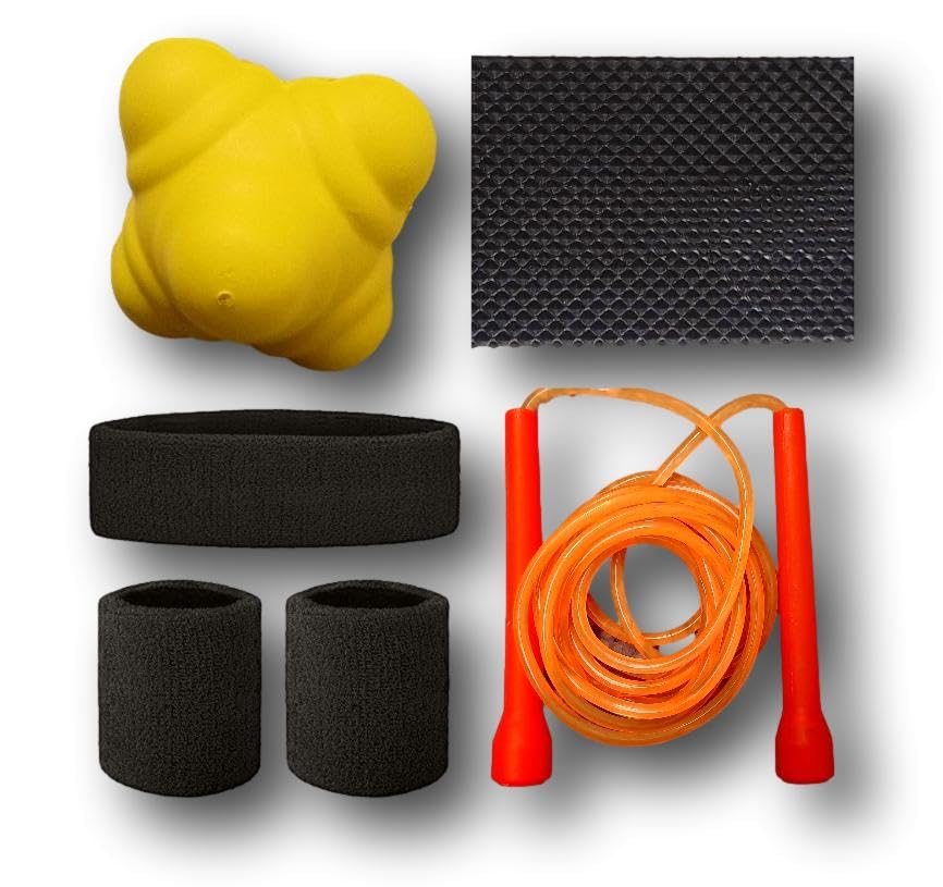 Ultimate Fitness Bundle: Reaction Ball, Toe Guard, Skipping Rope, Headband, and Wristband-image-46