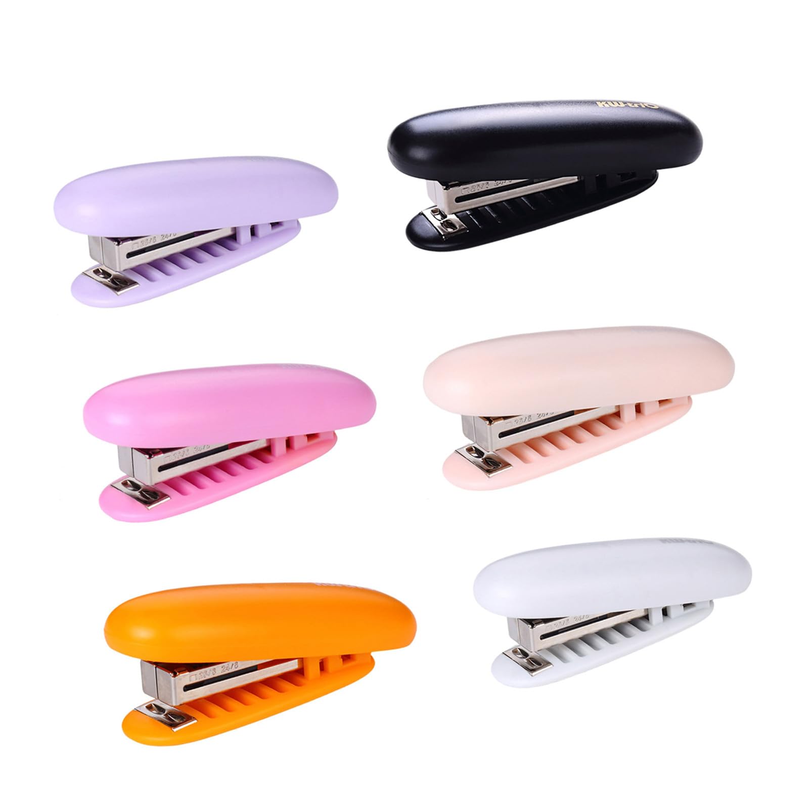 6 Portatile Piccolo Piccolo Cerognativo Decorativo Ufficio Decorativo Ufficio Stapler Facile Da Caricare Stacciante Plastica Da Scrivania