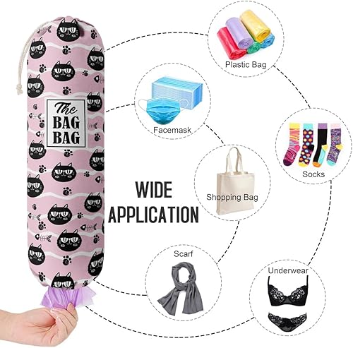 Miniatura 4 de Organizador de bolsas de comestibles para bolsas de compras, bolsas de plástico de montaje en pared, dispensadores de contenedores de