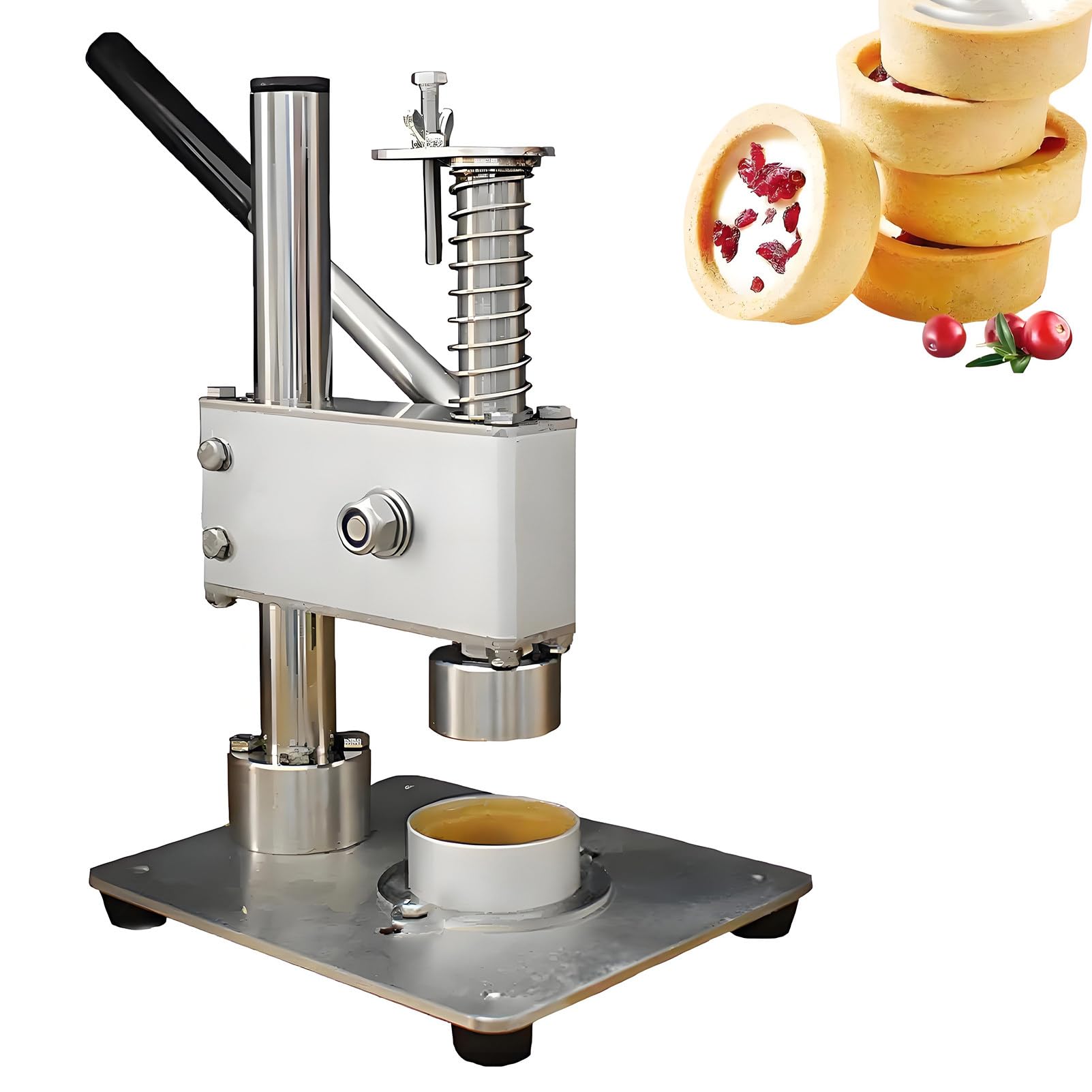 Epygnom Multicolor Egg Tart Pressing Machine, Commercial Egg Tart Forming Maker, Egg Tart Shell Molding Making Machine, Hand Press Egg Tart Skin Tool, For Baking Tarte Pie Waffle Shells 26
