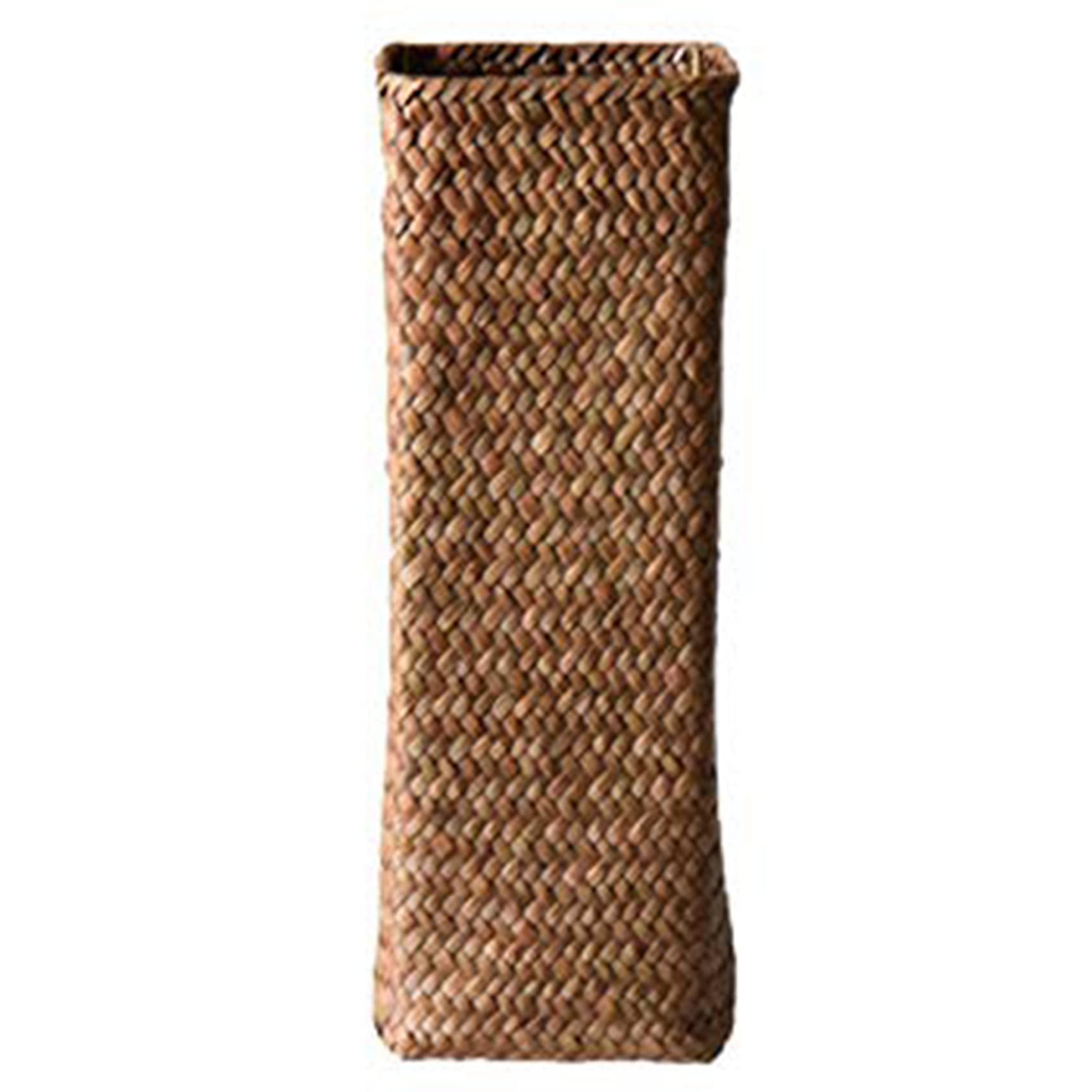 CTRLZS Rattan Flower Vase Bamboo Baskets Decoration Vases Flower Fruit Basket Flower Vase Tall Vases for Home Decor Brown