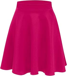 Women's Midi Skater Skirt Flared Stretch Skirt for Women Reg & Plus Size - Made in USA
