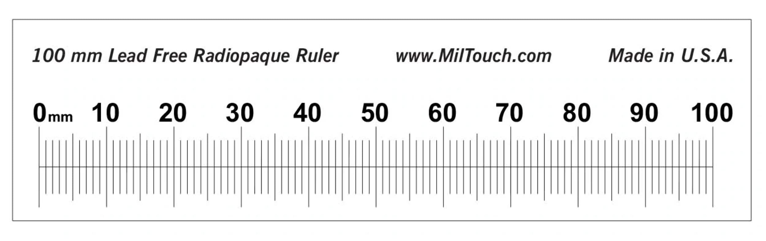 12 / 31 cm Dual Scale Radiopaque Ruler (1/32 in & 1 mm grad