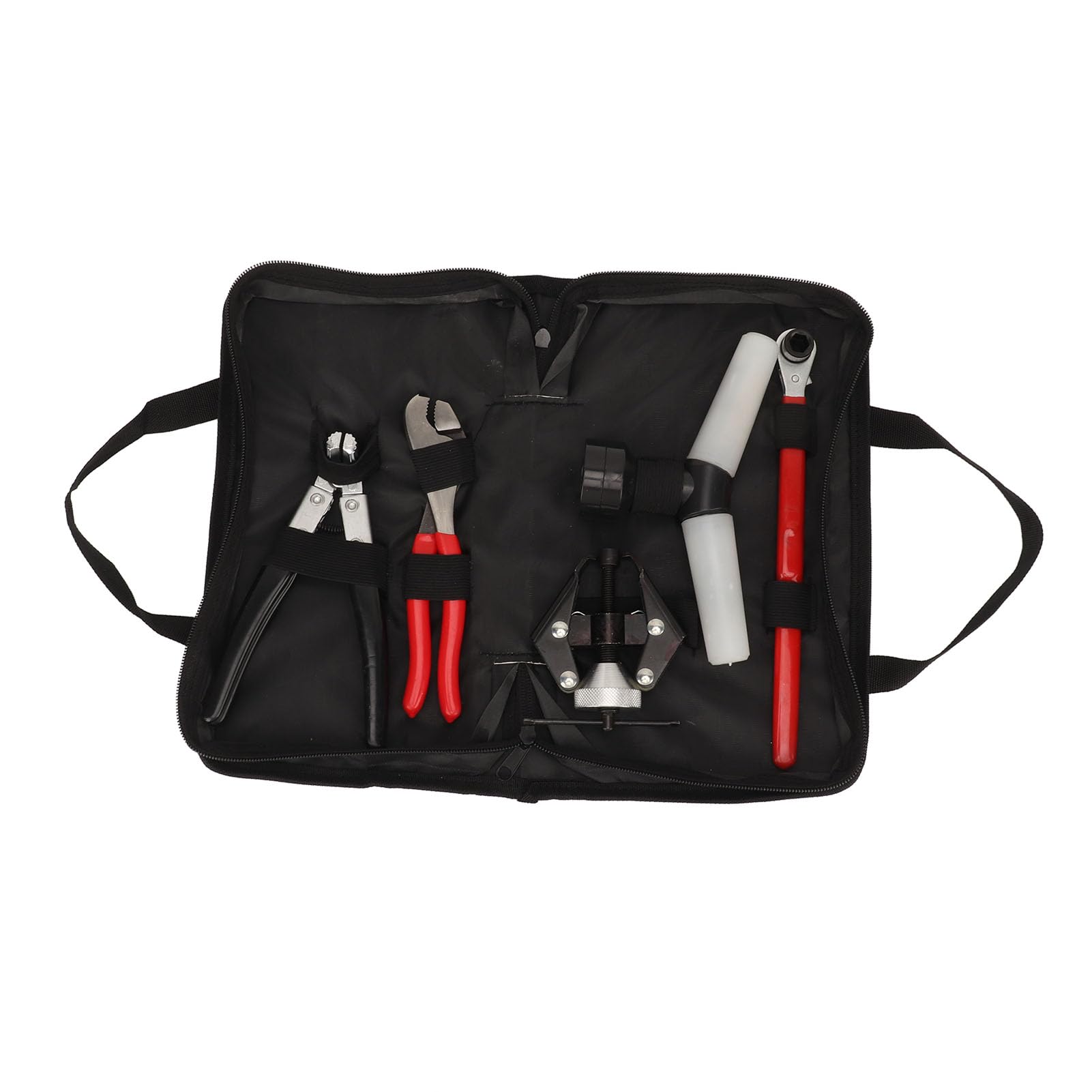 6PCS Battery Service Tool Kit Battery Terminal Lifter Pliers Spreader Brush with Storage Bag for Car Maintenance