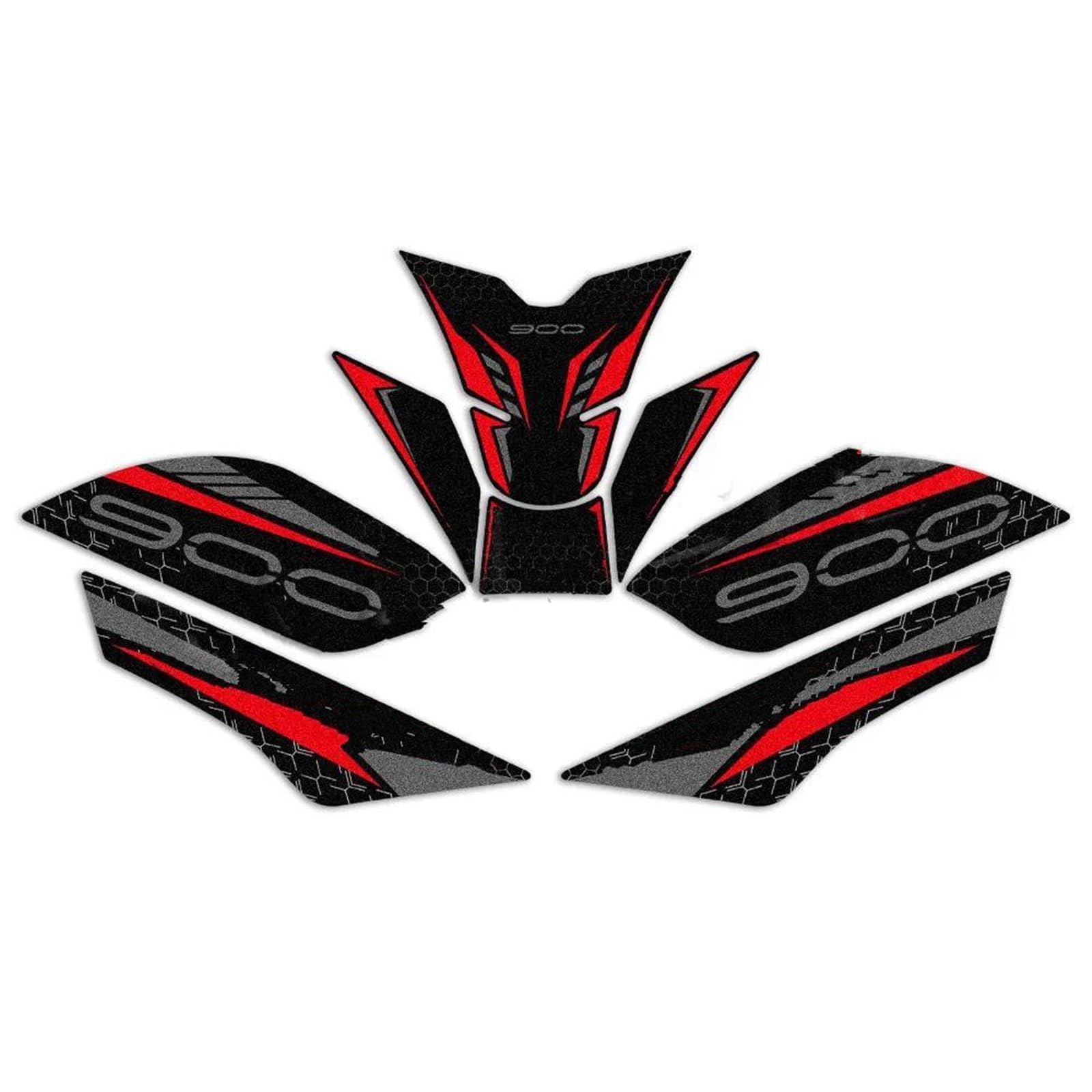 Motorcycle Tank Pad Sticker Anti-Slip Knee Grip Protection Decals for Kawasaki for Z900 2025 Streetfighter(Color2)