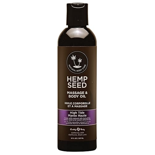 Aceite corporal y de masaje de semillas de cáñamo, 8 onzas líquidas, aceite de masaje nutritivo e hidratante, aceite de semillas de cáñamo,
