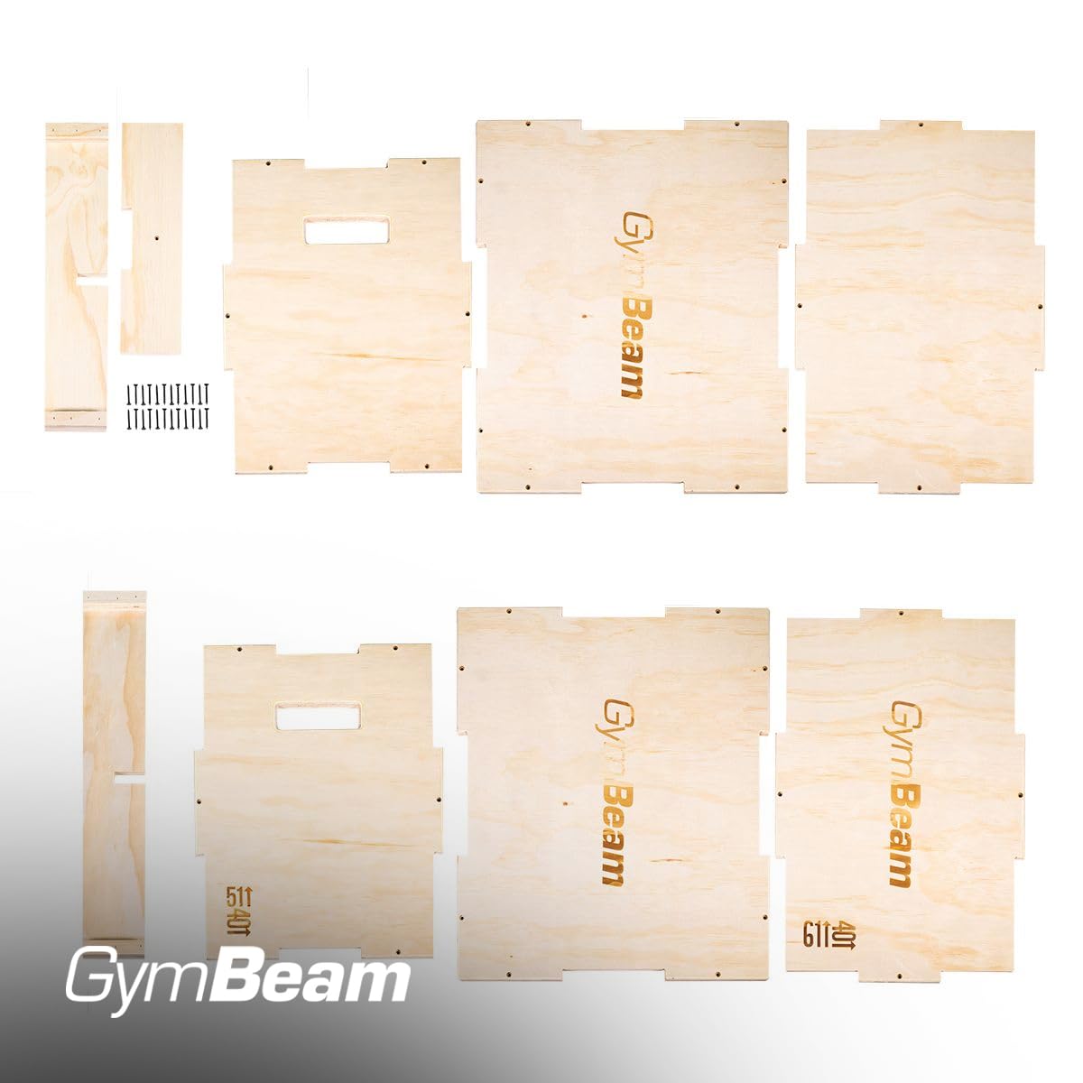 GymBeam Plyo Box 40 x 51 x 61 cm, Scatola Pliometrica in Legno per Palestra