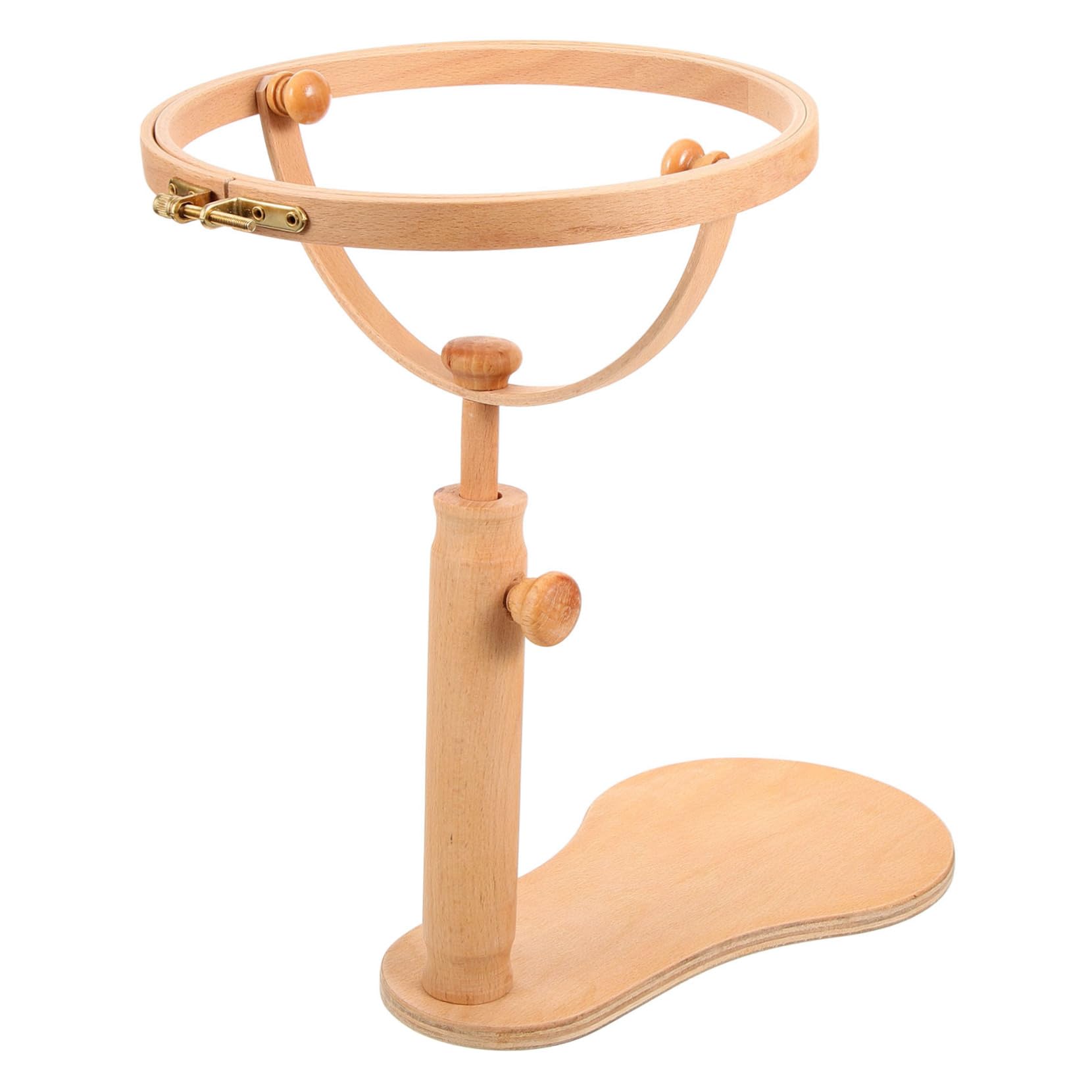 HAWILLOSCH Cross Stitch Embroidery Stand Wooden Hoop Bracket Multi-Functional Display Easy Assemble for Craft Lovers