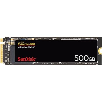 SanDisk Extreme Pro m.2 NVMe 3D SSD Interne Festplatte 500 GB (Lebensdauer von bis zu 300 Tbw, 3D-NAND-Technologie, 3.400 MB/s Lesegeschwindigkeiten)