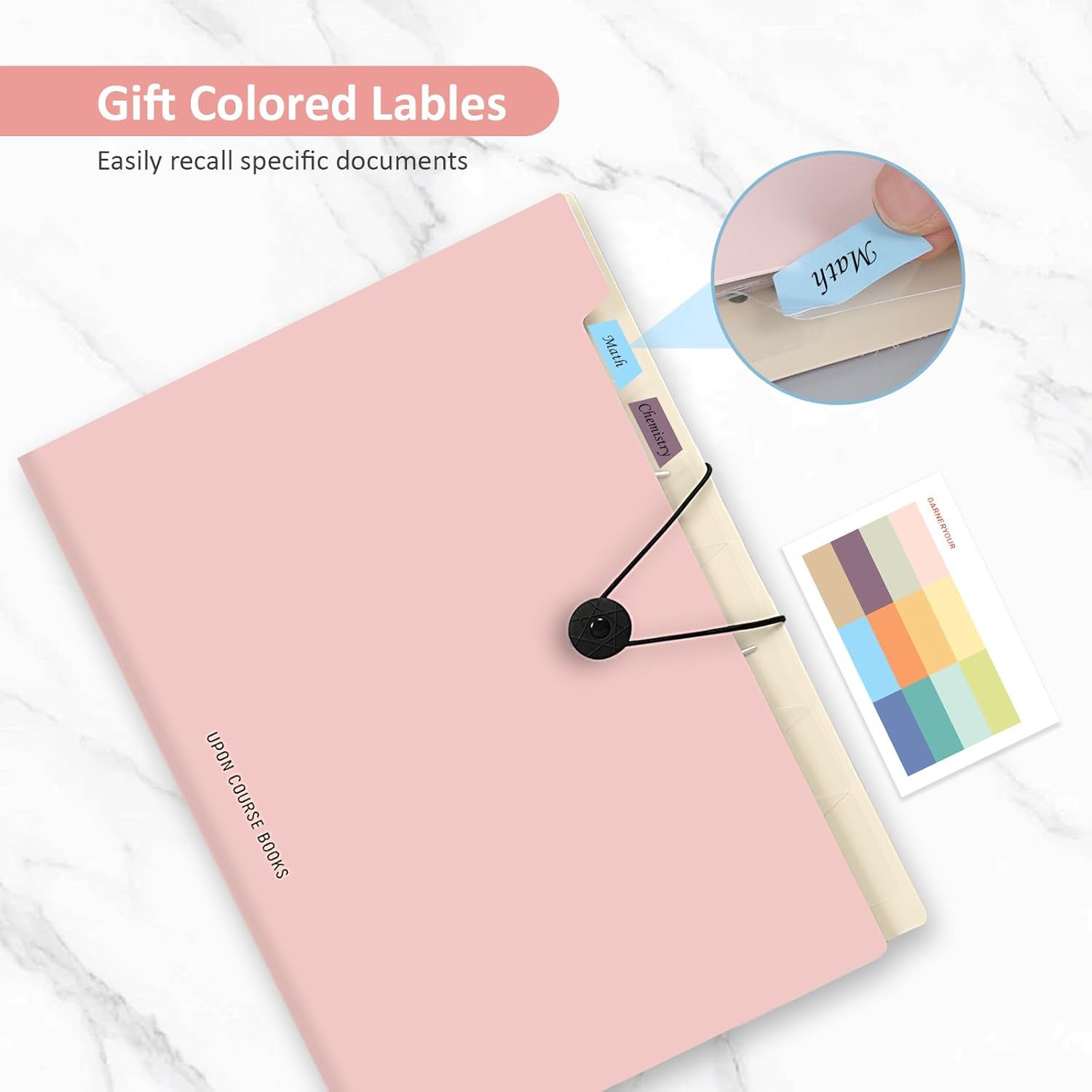 Tuhangcc Expanding File Folder with 8 Pockets,Accordion File Organizer with Labels, Letter A4 Size Paper Document Bill Receipt Organizer,Heavy Duty Folder for Home School Office Supplies(Green) image 3 of 7 B0D4D6YHY3