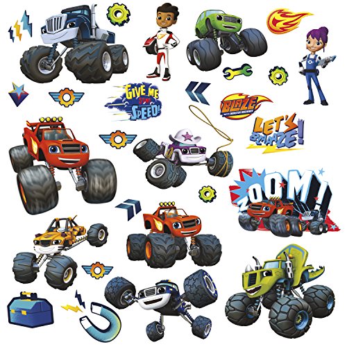 Roommates Rmk3119Scs Blaze & The Monster Machines Peel And Stick Wall Decals #TOP2