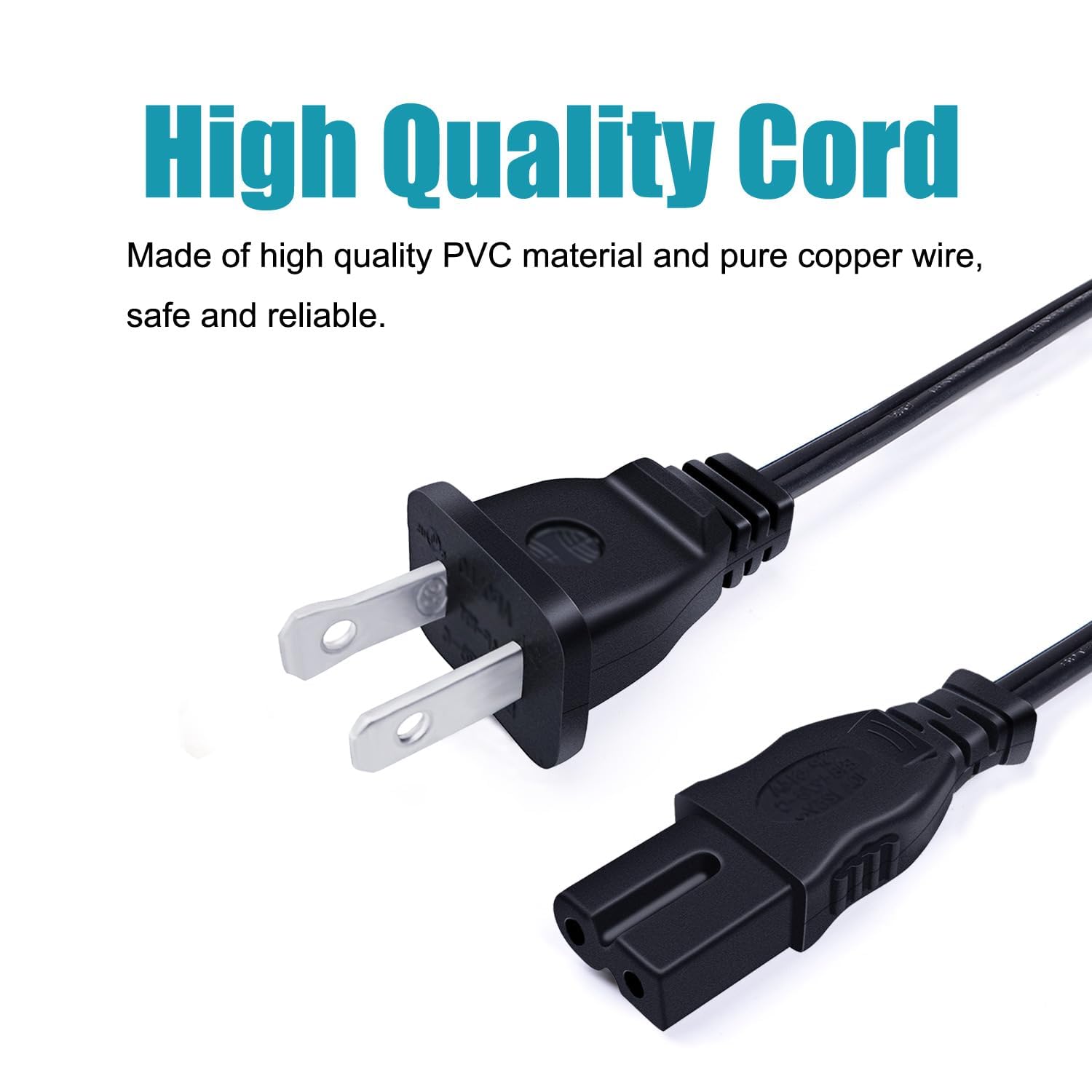 Amazon.com: 8ft Polarized Power Cord Replacement for Vizio D32H-C1