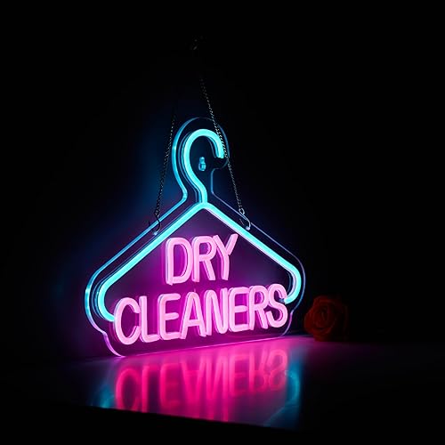 Miniatura 4 de DRY Cleaners - Letrero de neón para decoración de pared con interruptor regulable, LED, plegable, arte de neón, decoración de luz