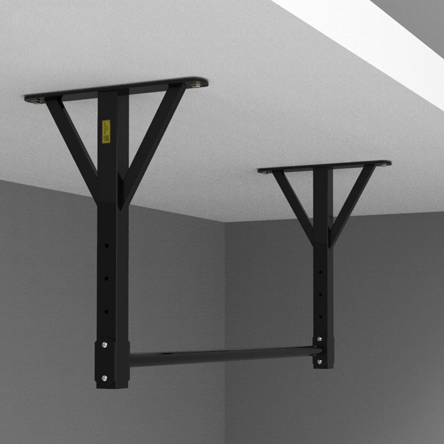 HOBEKRK Strength Training Pull-Up Bars Dip Stands Dip Station Wall Mounted Pull-Up Bar Gym Slim Heavy Duty Dip Bars Chin Up Bar Large Base of Horizontal Pull Ups at Home,Black : Sports & Outdoors