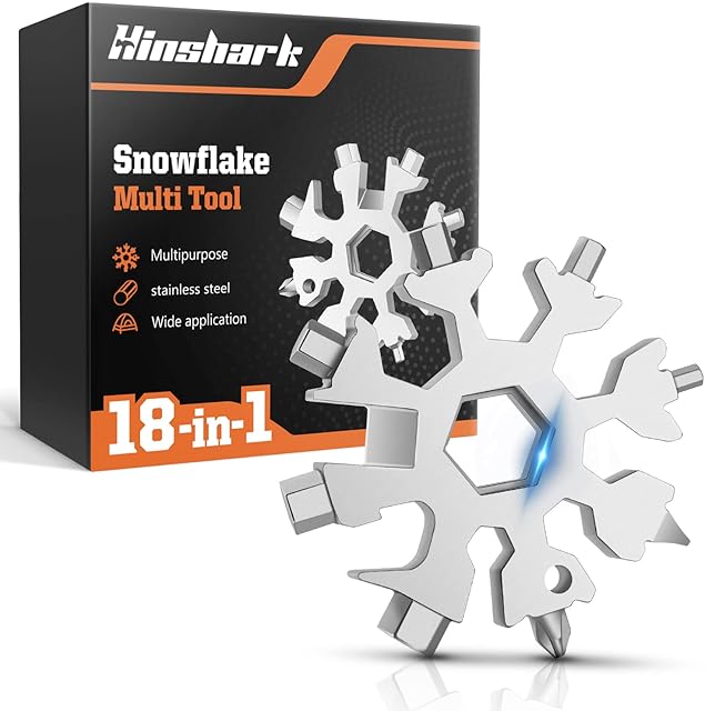 Gifts for Men, Stocking Fillers for Men/Women, 18-in-1 Snowflake Multi Tool Gifts for Dad, Gadgets for Men Gifts for Christmas, Christmas Gifts for Him, Secret Santa Gifts for Men Who Have Everything