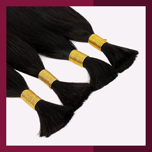 Miniatura 9 de Starlet - Cabello humano micro trenzado a granel, 20 pulgadas, 3.53 oz (2 paquetes), cabello humano virgen trenzado para micro trenzas, sin trama,