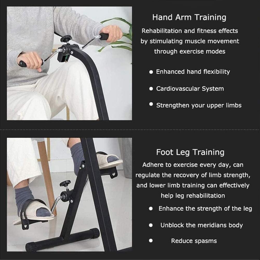 Pedale Ginnico Pieghevole per Anziani Bicicletta per Riabilitazione con Monitor LCD Attrezzature per Il Fitness per Palestre Domestiche Cyclette per Allenamento di Riabilitazione