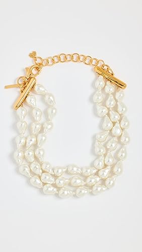 Vista 2 de Lele Sadoughi Gargantilla Jackie Pearl Triple Row para mujer