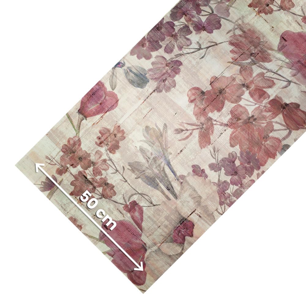 OLIVO.shop Tappeto Cucina Antiscivolo Lavabile, Passatoia Cucina Pvc, Tappeto Corsia per Cucina, Tappeto Cucina in Pvc Gomma JOKE (PURPLE GARDEN, 50x240 cm)