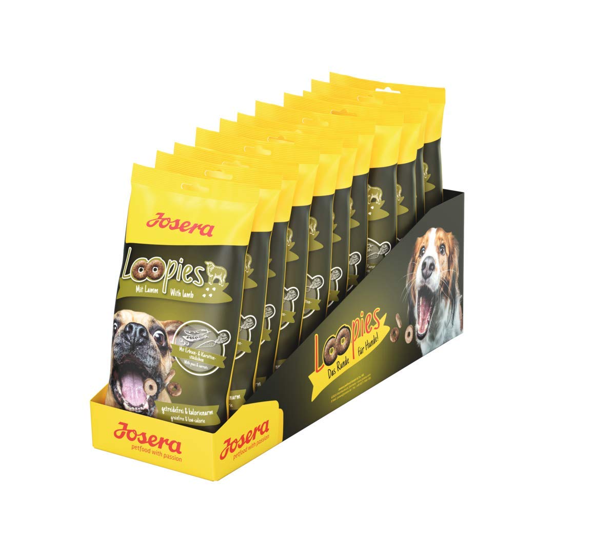 JOSERA Loopies mit Lamm (11 x 150 g) | getreidefreie Hundeleckerlis mit wenig Fett | Super Premium Qualität ohne Zucker | 11er Pack
