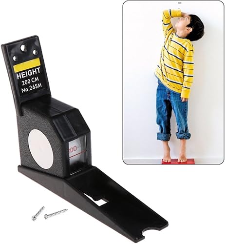 78.7 in estadiómetro negro montado en la pared metro de altura regla de crecimiento CM métrico