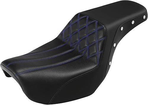 Vista 215 de Asiento de motocicleta para conductor y pasajero, apto para Harley Dyna Wide Glide Low Rider Street Bob Fat Bob FXDF Super Glide Custom FXDC
