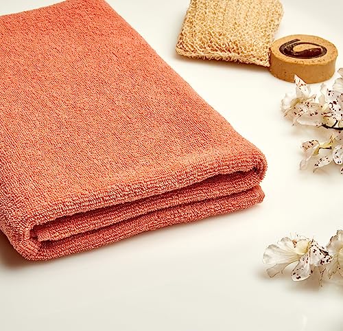 Image of Amazon Brand - Solimo Cotton Bath Towel, 400 GSM (Peach)