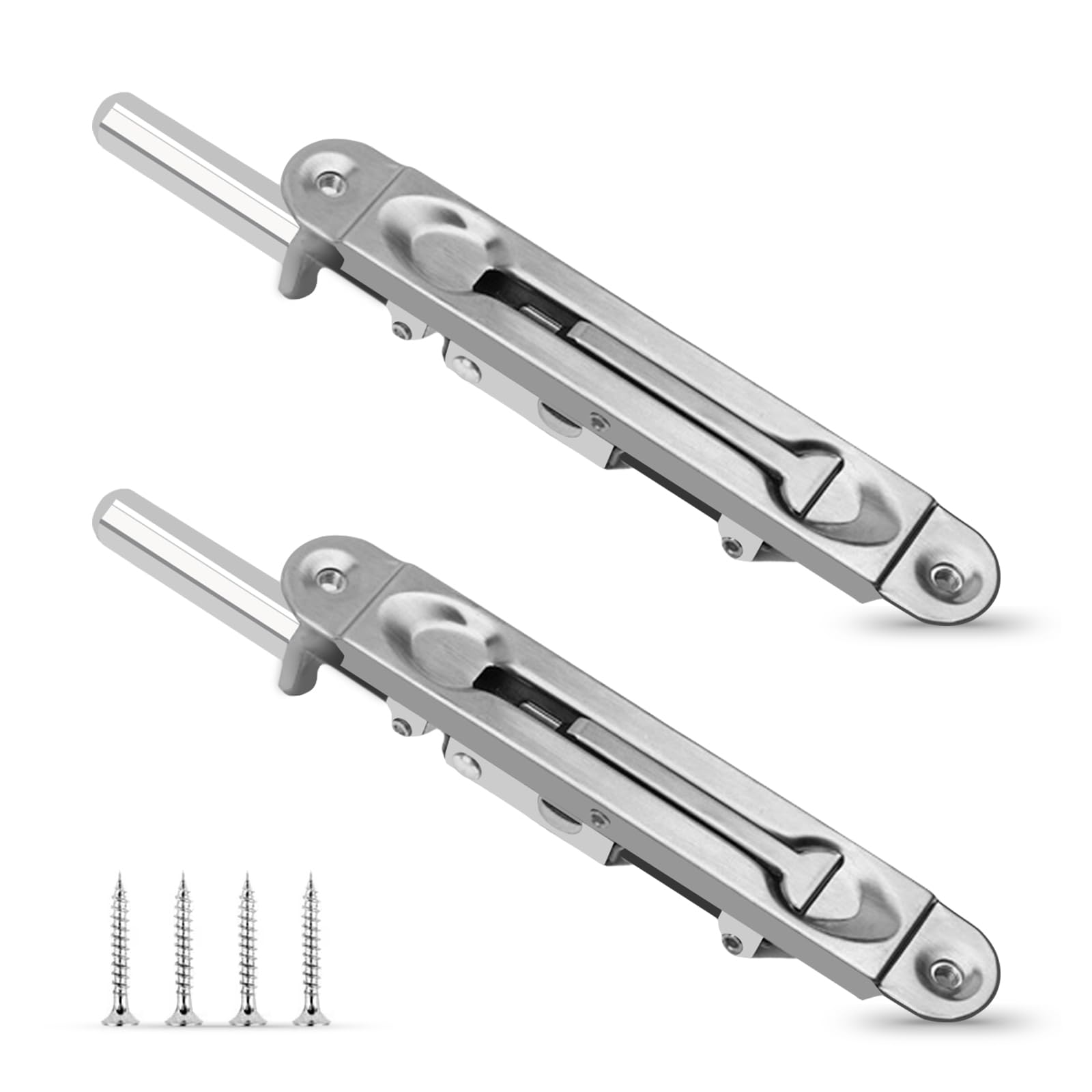 Door Bolts, 2 Pieces Stainless Steel Latch Sliding Door Lock, Surface Mounted Slide Bolt For All - View #8
