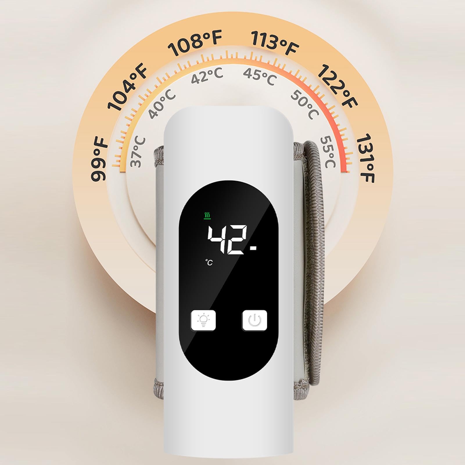 YWBL-WH Scaldabiberon, Scaldabiberon Elettrico Ricaricabile con Batteria da 9000mAh e Tecnologia a Temperatura Costante, per Viaggi in Auto All'aperto e Riscaldamento di Alimenti per