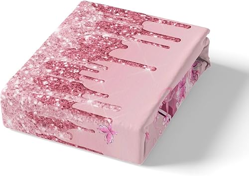 Miniatura 4 de Juego de funda de edredón femenina de tacones altos, tamaño Queen, juego de ropa de cama romántica de mariposa de 3 piezas para decoración de