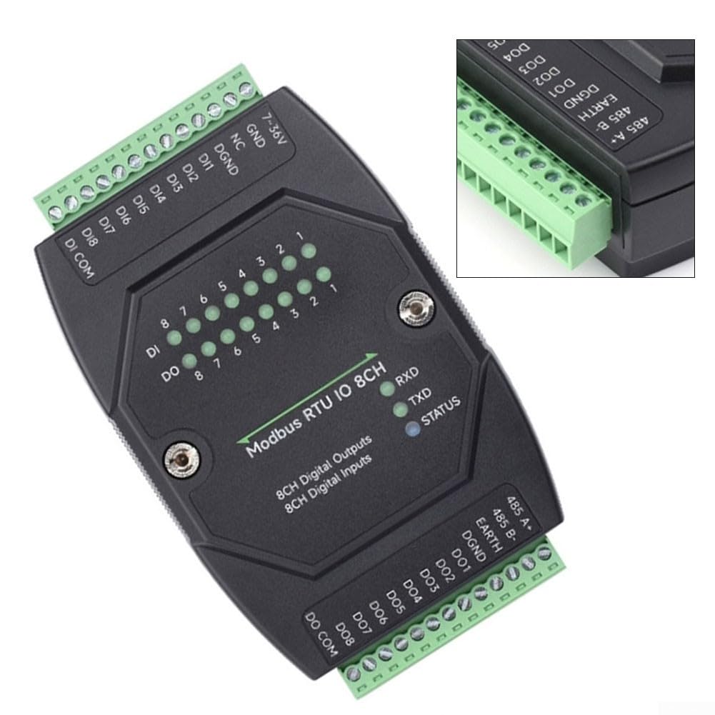 Módulo IO de 8 canales CC 7-36 V para modbus para carril DIN rtu de 8