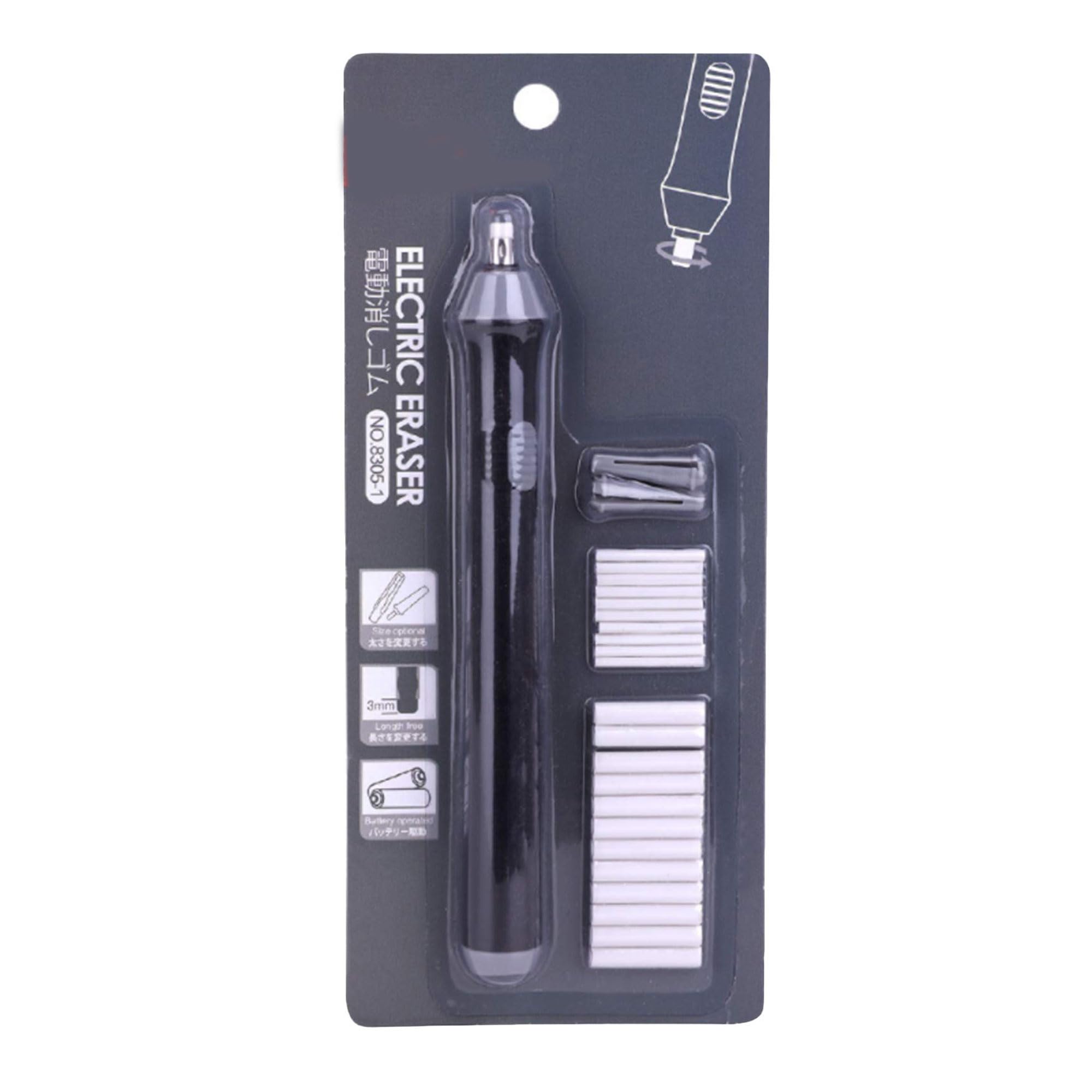Tihoo Tihoo Portable Rubber Pencil Electric Eraser Black