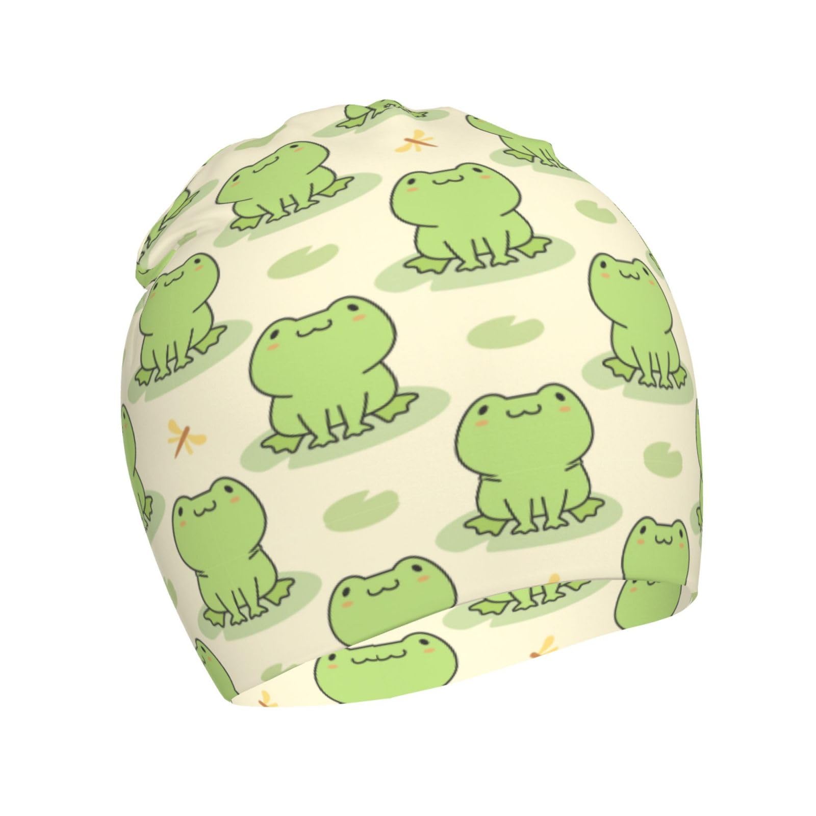 Funny Cute Frog Animal Kids Beanie Hats Warm Knit Beanie Cap Skull Caps Gifts Decor for Boys Girls White