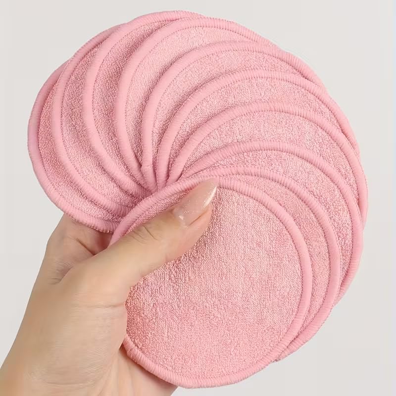 8/10pcs Reusable Makeup Remover Pads – Soft Facial Cleansing Pads for Quick Makeup Removal, Use with Cleanser or Makeup Remover, Machine Washable, Eco-Friendly Deep Cleaning Face Pads