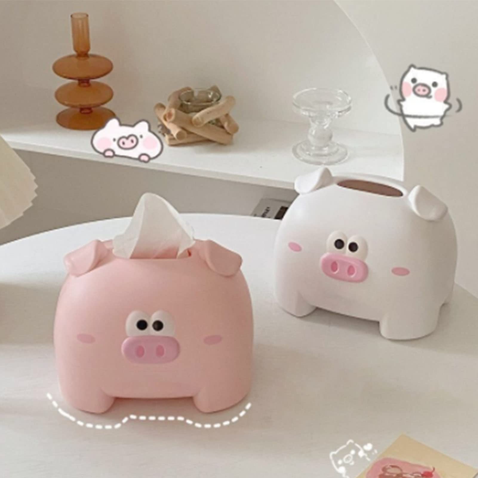 ブタのティッシュ入れ Amazon.co.jp: ティッシュボックス かわいいボックスカバー ブタ型