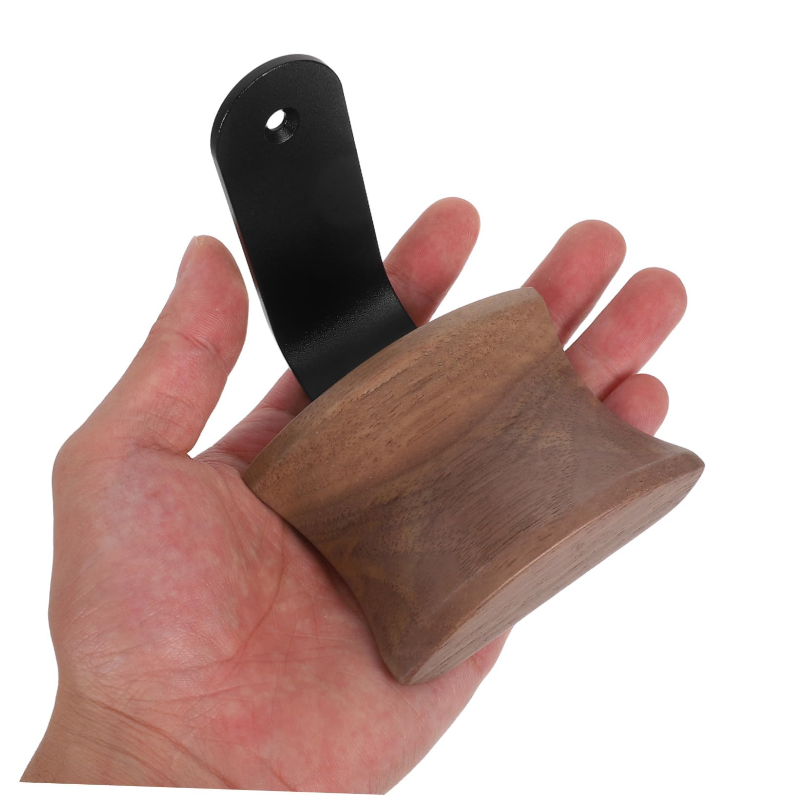 Mikikit Estante para auriculares montados en la pared colgador de auriculares gancho para colgar para colgar en la pared de madera Marrón claro