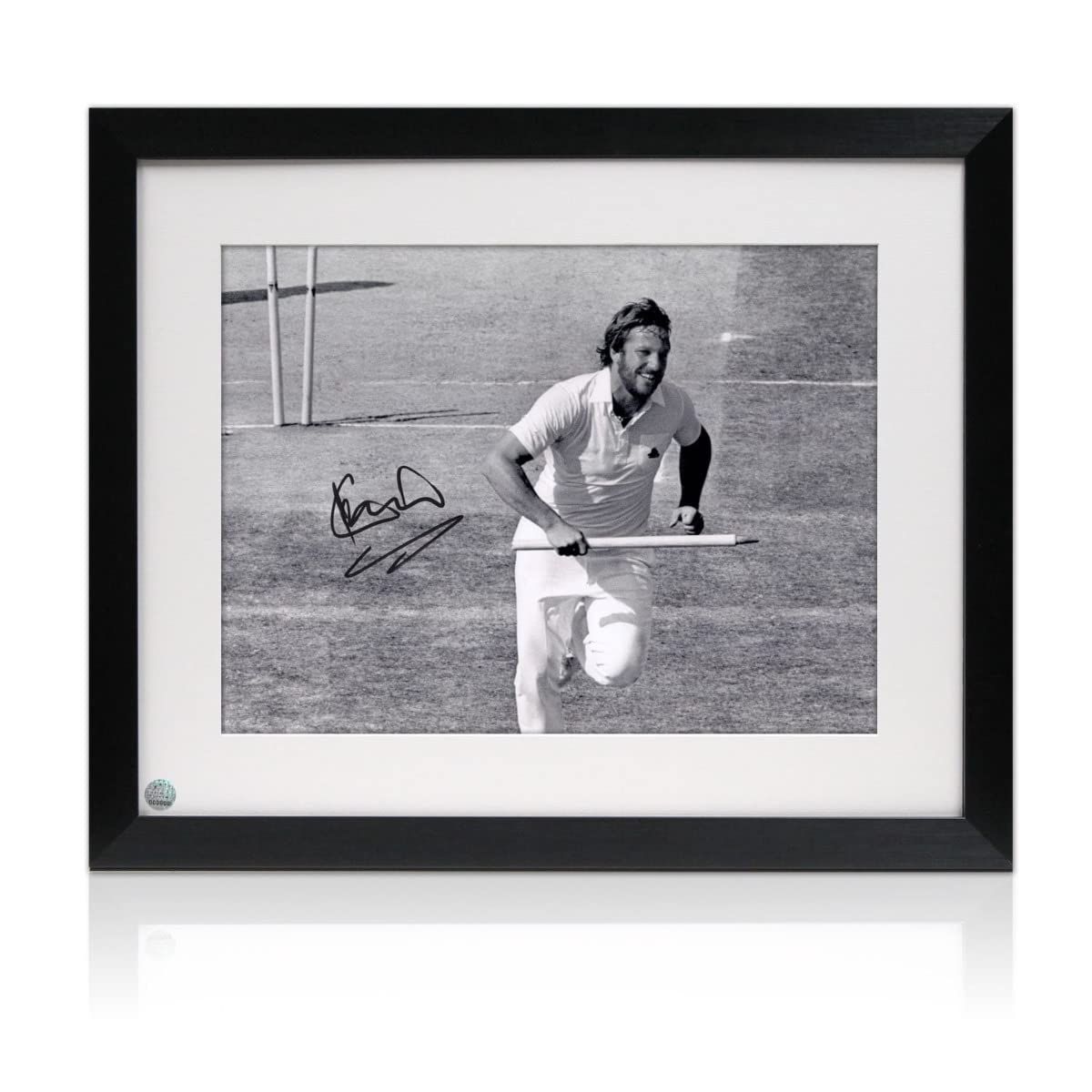 Exclusive Memorabilia Ian Botham Signed England Cricket Photo: Ashes Hero. Framed