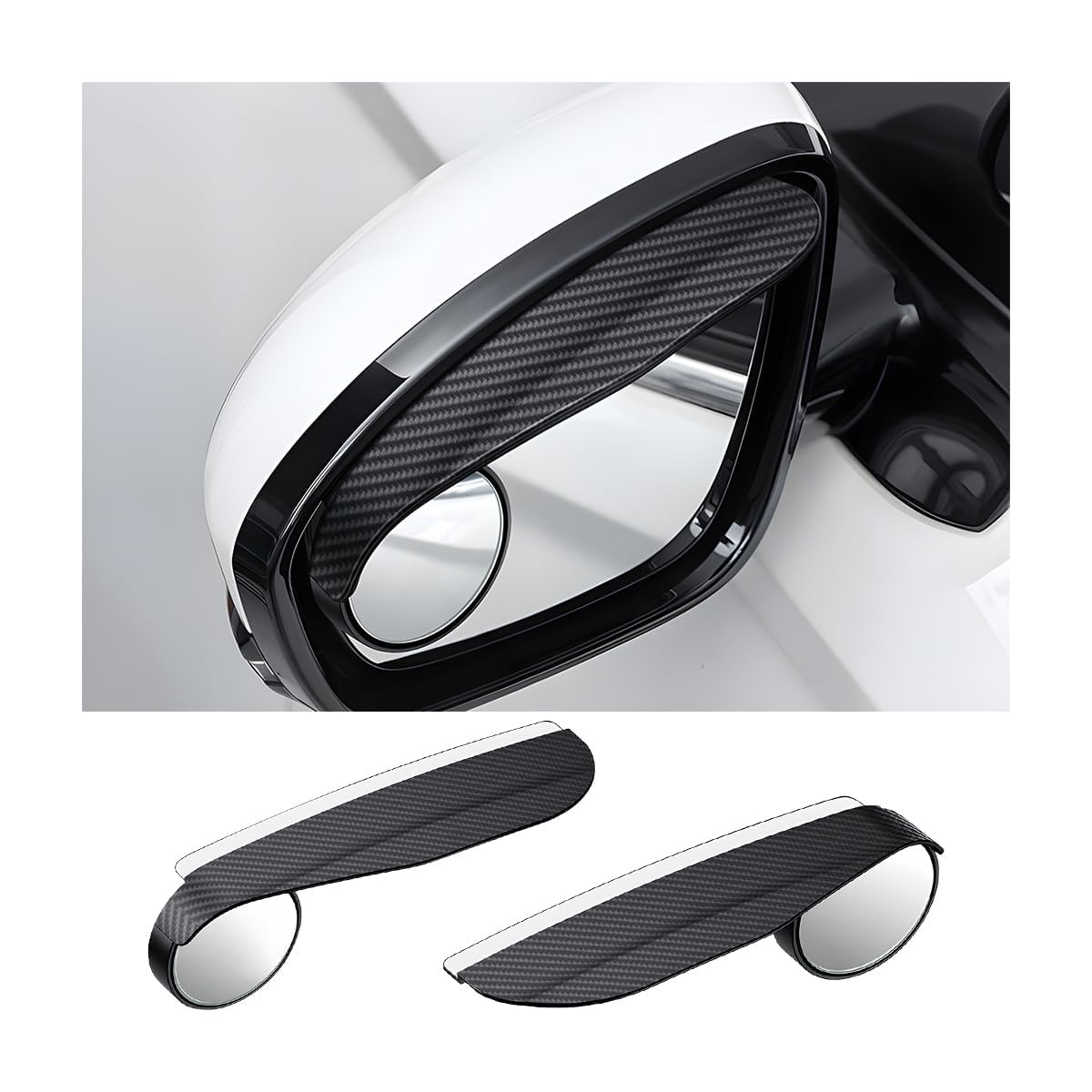 RPGPRLGYO Rearview Mirror Rain Guards for Jeep Wrangler TJ 1997-2006