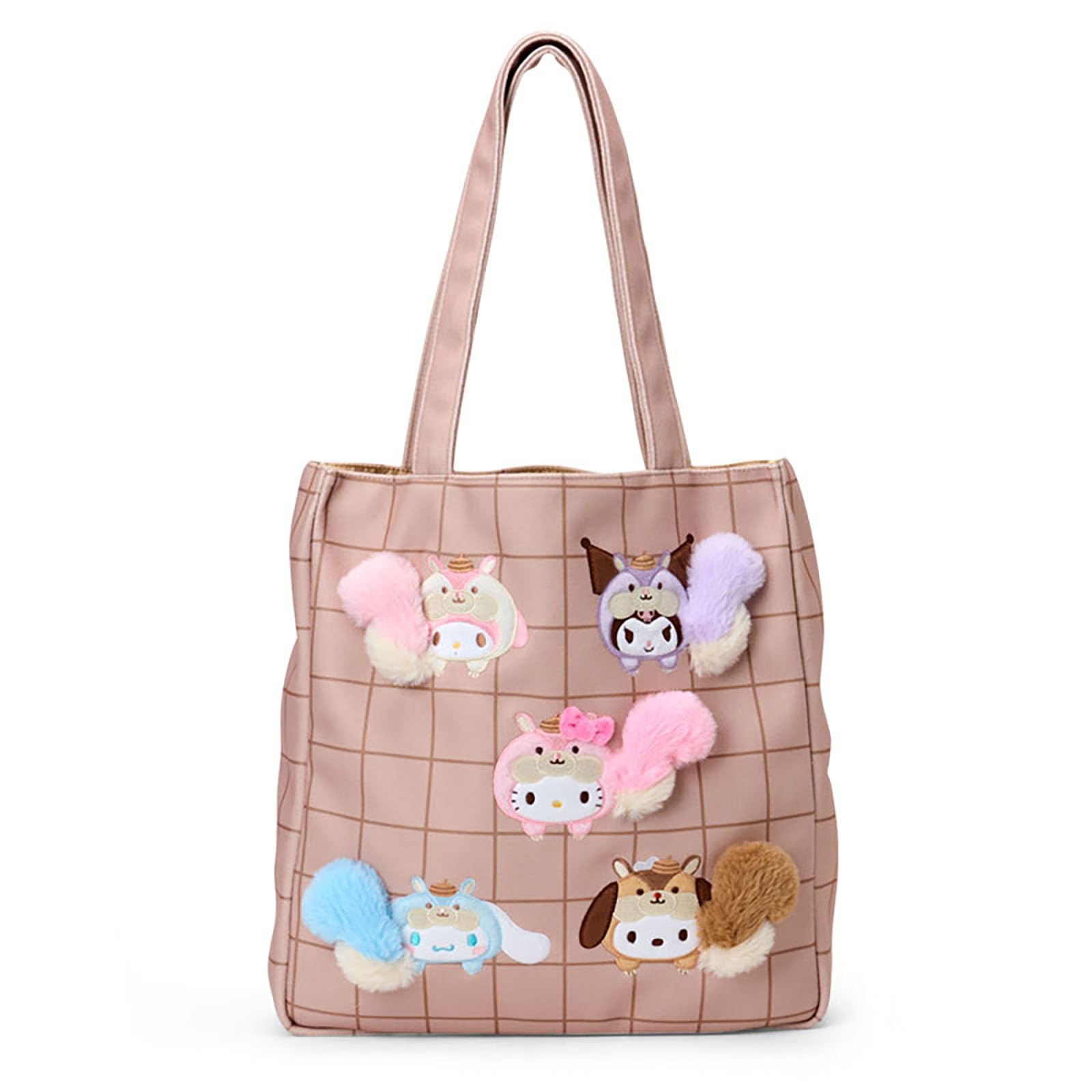 Sanrio Characters Polyester Tote Bag A4 Size 13.8x15in Interior Pocket