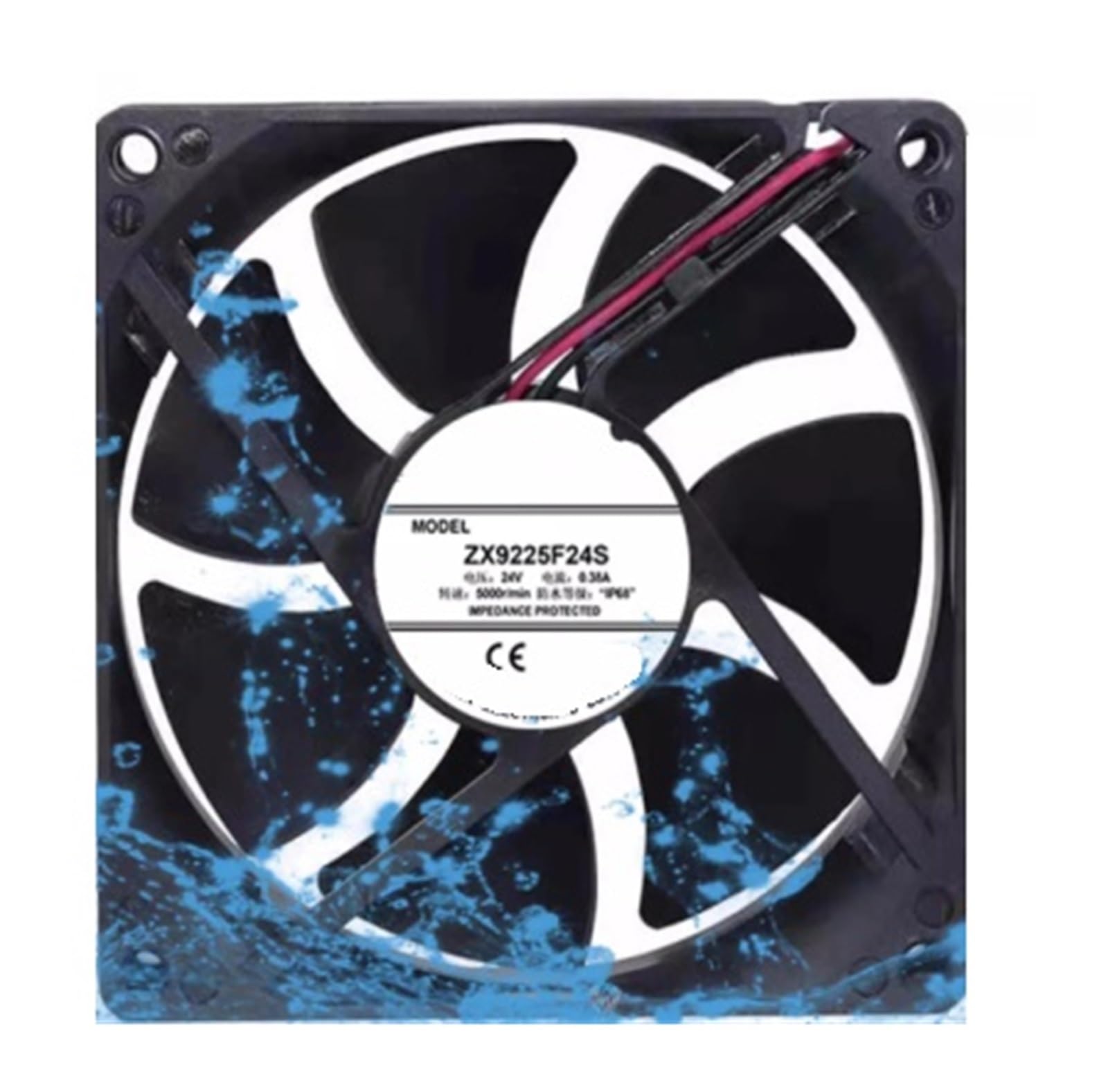 Vdoqtljt One Color Waterproof Cooling Fan Dc12v/24V/48V 6Cm/8Cm/9Cm/12Cm Zx9225f24s(9Cm 48V)