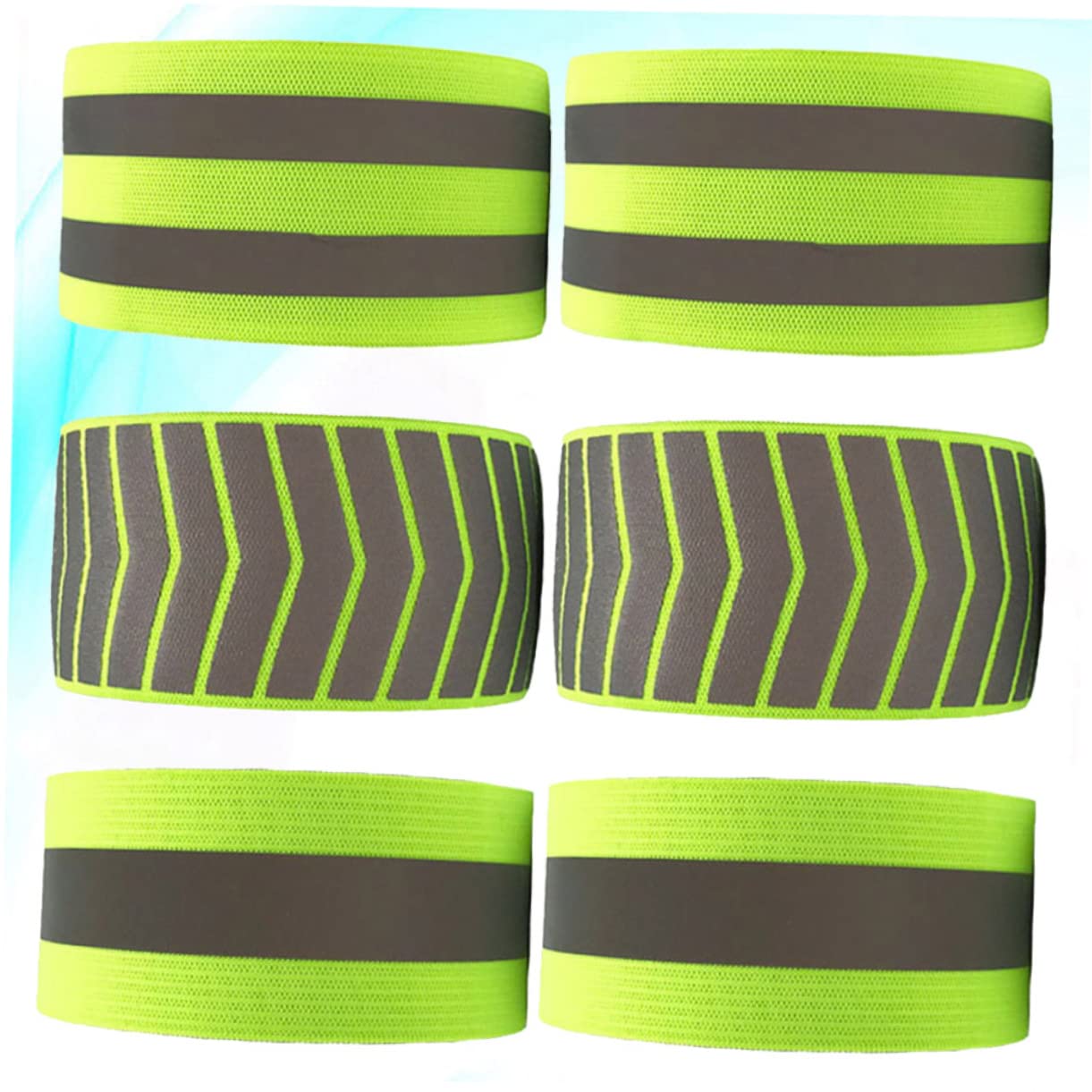 ibasenice Bracciale Riflettente Uomini Sicurezza Bande Riflettenti Riflessivo visibilità Sport Illuminato Braccialetti Riflettenti Bracciali Fluorescenti Green