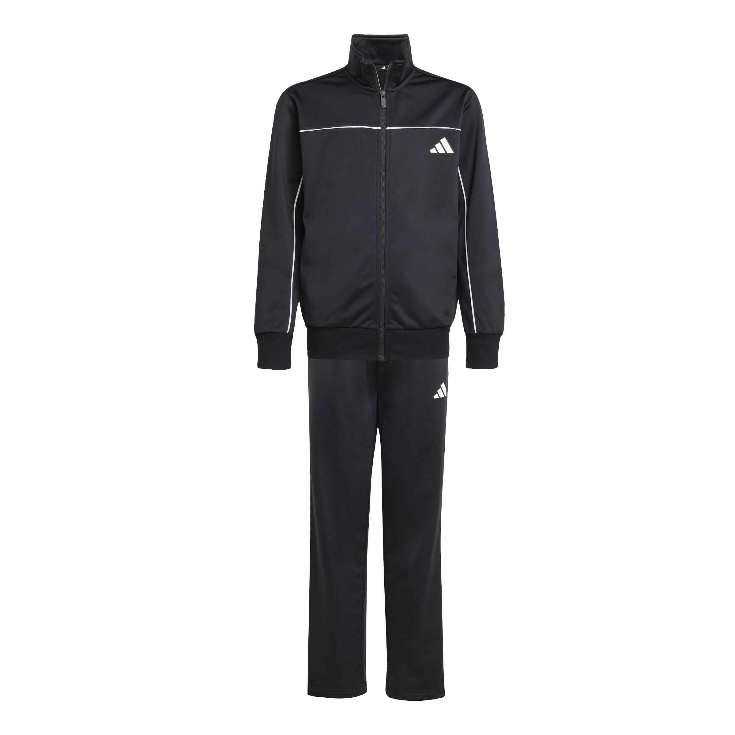 adidas Unisex Kinder Junior Tricot Colourpop Tracksuit, black/​white, 15-​16 Years