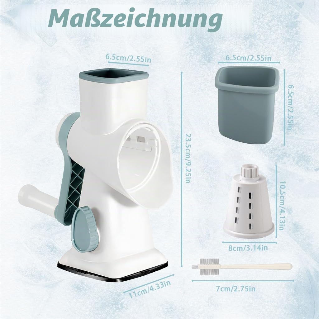 Manueller Eisbrecher, panemy Ice Crusher, Slushie Maker mit Doppelreihigen 45°Winkelklingen, Effizientes Eiscrushen, Slush Maschine Ist Geeignet fur Camping, Cocktails, Kalten Kaffee, Eiscreme