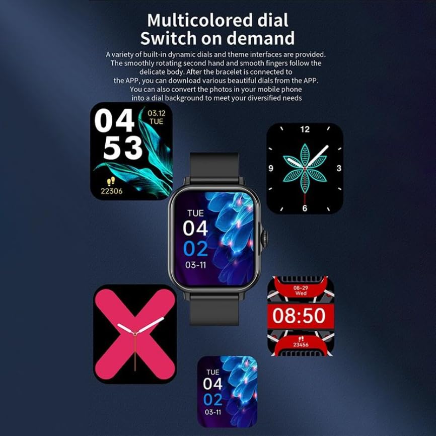S10 Max Smart Watch displaying various multicolored watch faces