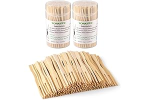 Bamboo Cheese Forks | 110 PCS Appetizer Picks for Charcuterie Boards |...